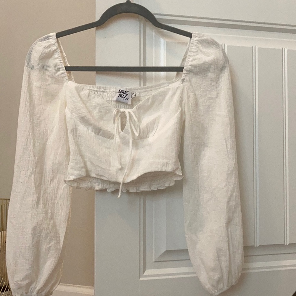 Princess Polly White Peasant Top